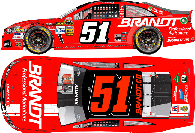 2014 Justin Allgaier 1/24th Brandt car