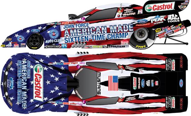 2014 John Force 1/24th Castrol/American Made "16 Time Champ" funny car