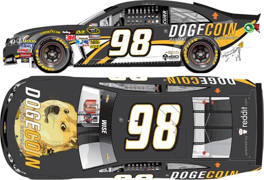 2014 Josh Wise 1/64th Dogecoin Pitstop Series car