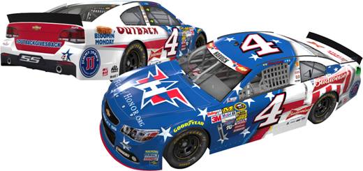 2014 Kevin Harvick 1/24th Budweiser Outback "Folds of Honor""American Salute" Chevrolet SS