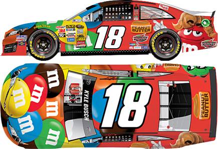 2014 Kyle Busch 1/64th M&M's "Peanut Butter" Pitstop Series car