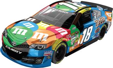 2014 Kyle Busch 1/64th M&M's Pretzel Pitstop series car