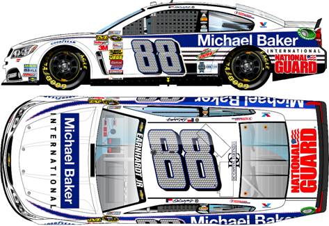 2014 Dale Earnhardt Jr 1/24th Michael Baker International Chevrolet SS