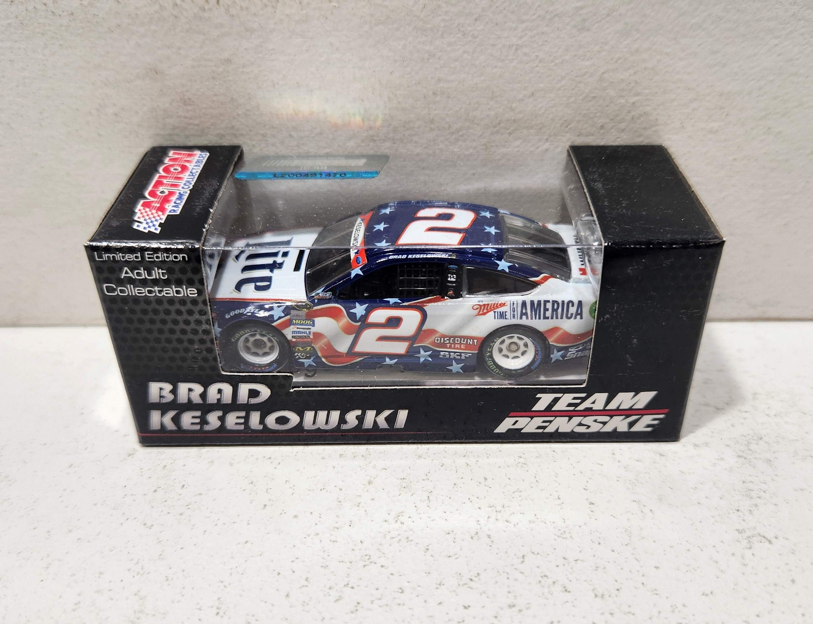 2014 Brad Keselowski 1/64th Miller Lite "American Salute" Pitstop Series Fusion