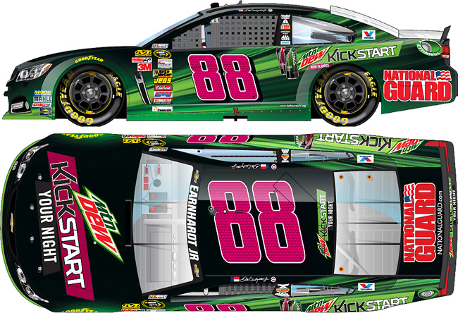 2014 Dale Earnhardt Jr 1/64th Mountain Dew "Kick Start" Pitstop Series car