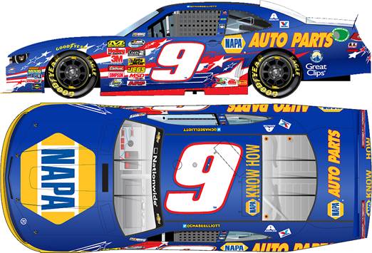 2014 Chase Elliott 1/24th NAPA "American Salute" Camaro