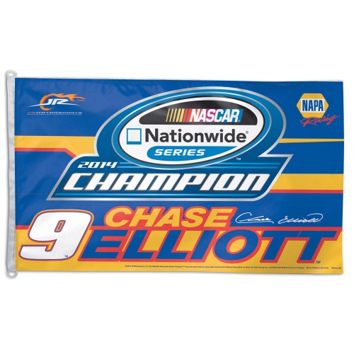 2014 Chase Elliott NAPA "Nationwide Series Champion" flag
