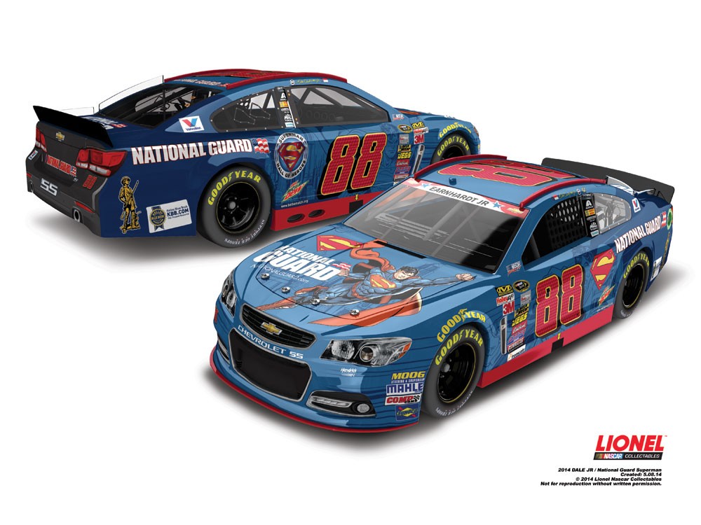 2014 Dale Earnhardt Jr 1/24th National Guard "Superman" car