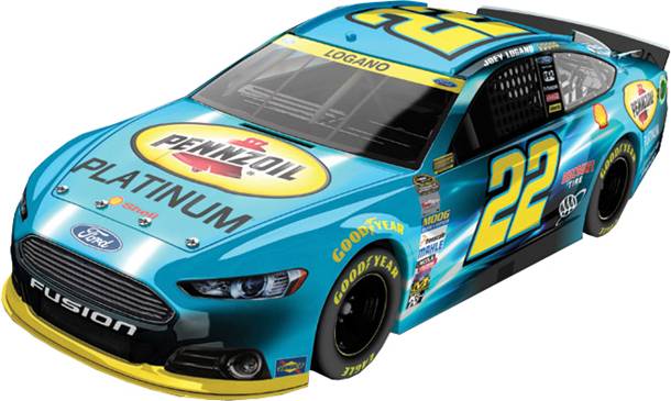 2014 Joey Logano 1/24th Pennzoil Platinum "Blue" car