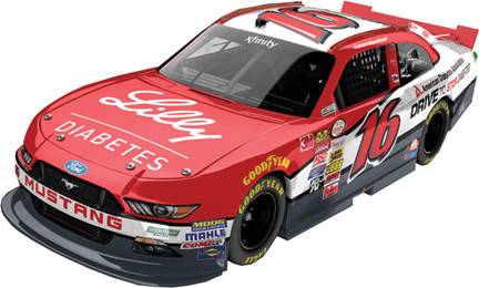 2015 Ryan Reed 1/64th American Diabetes Association/Lilly "Xfinity Series" Pitstop Series Mustang