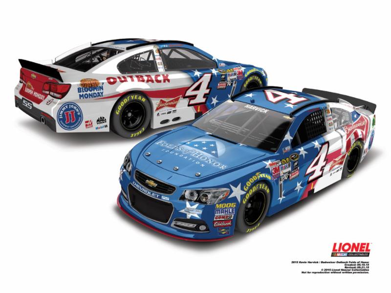 2015 Kevin Harvick 1/24th Budweiser Outback Steakhouse "Folds of Honor" Chevrolet SS