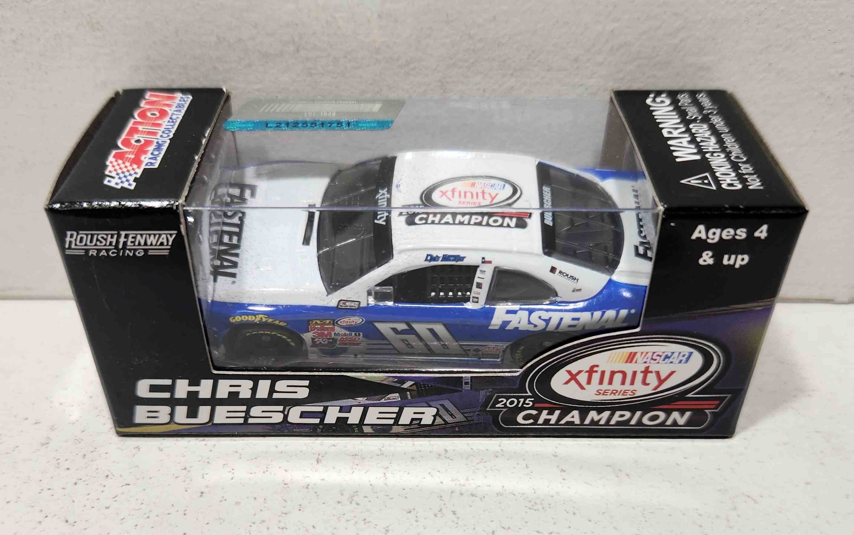 2015 Chris Buescher 1/64th Fastenal "XFINITY Series Champion" Pitstop Series Mustang