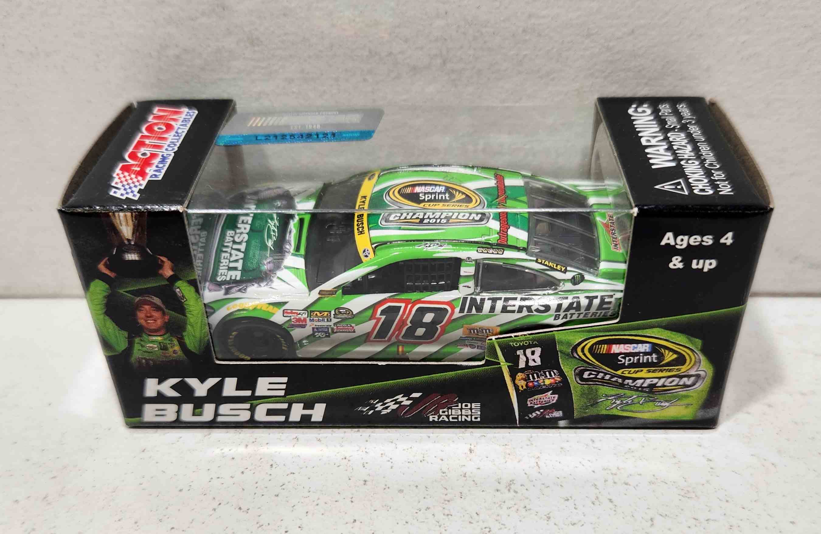 2015 Kyle Busch 1/64th Interstate Batteries "Sprint Cup Champion" Pitstop Series Camry