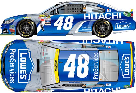 2015 Jimmie Johnson 1/64th Lowe's "Hitachi" "Chase for the Cup"  Pitstop Series car