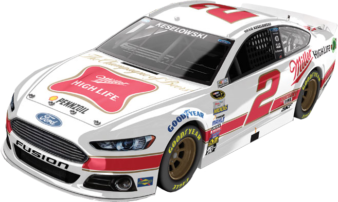 2015 Brad Keselowski 1/24th Miller High Life car