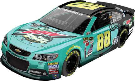 2015 Dale Earnhardt Jr 1/64th Mountain Dew "Baja Blast" Pitstop Series Chevrolet SS