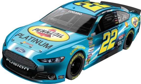 2015 Joey Logano 1/24th Pennzoil Platium "Blue" car