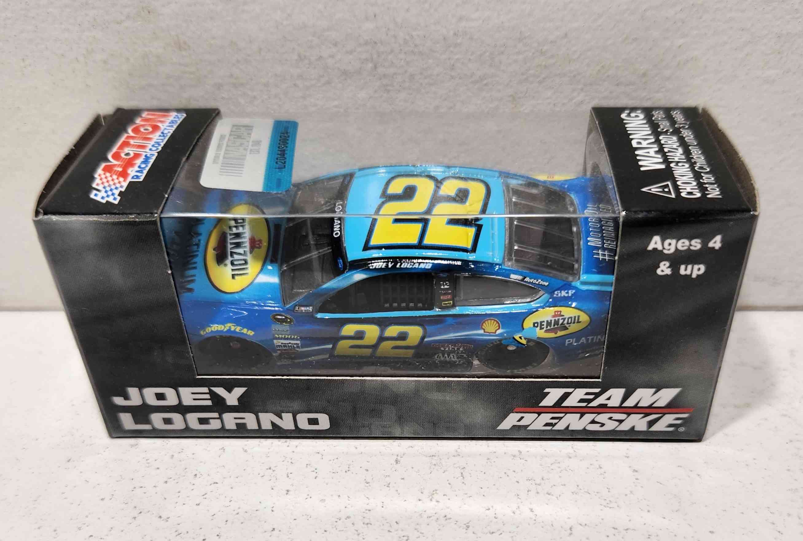 2015 Joey Logano 1/64th Pennzoil Platium "Blue" Pitstop Series Fusion