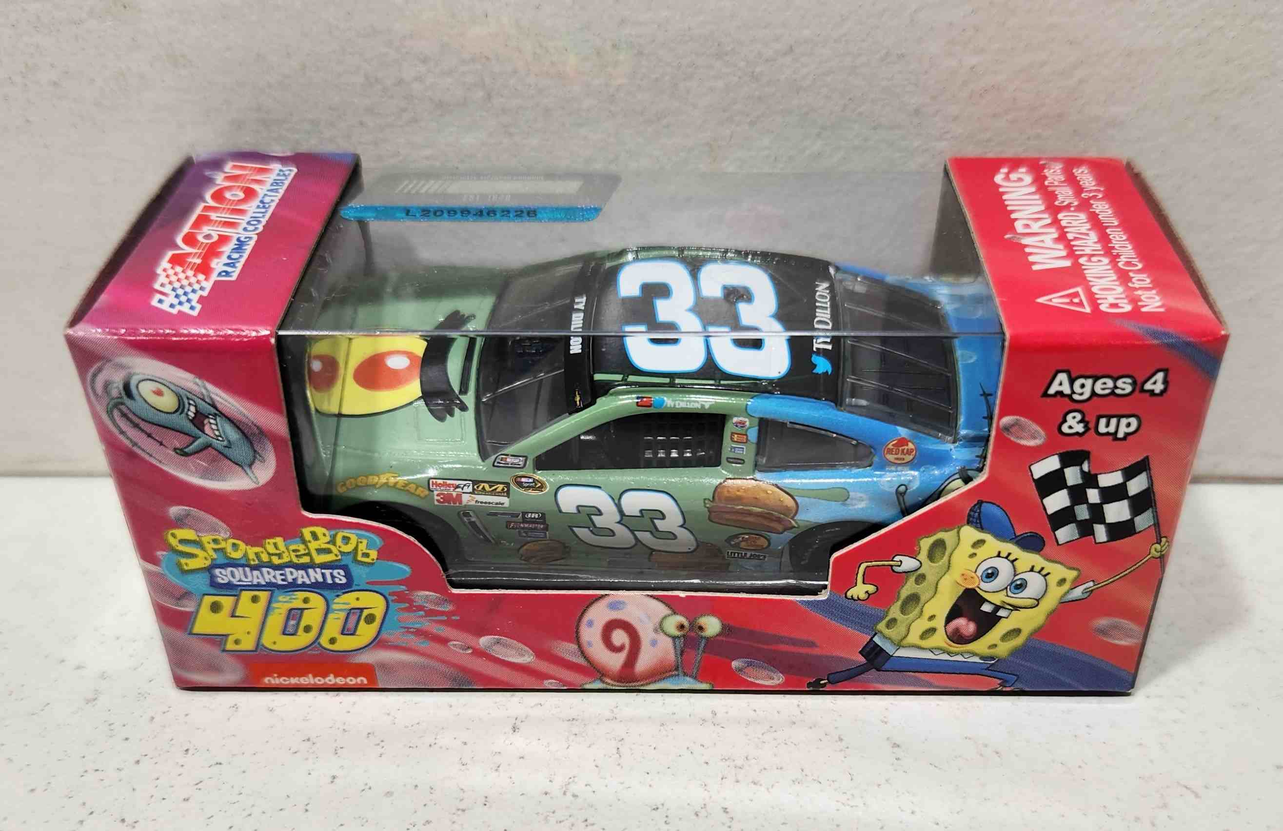 2015 Ty Dillon 1/64th Sponge Bob "Plankton" Pitstop Series Chevrolet SS