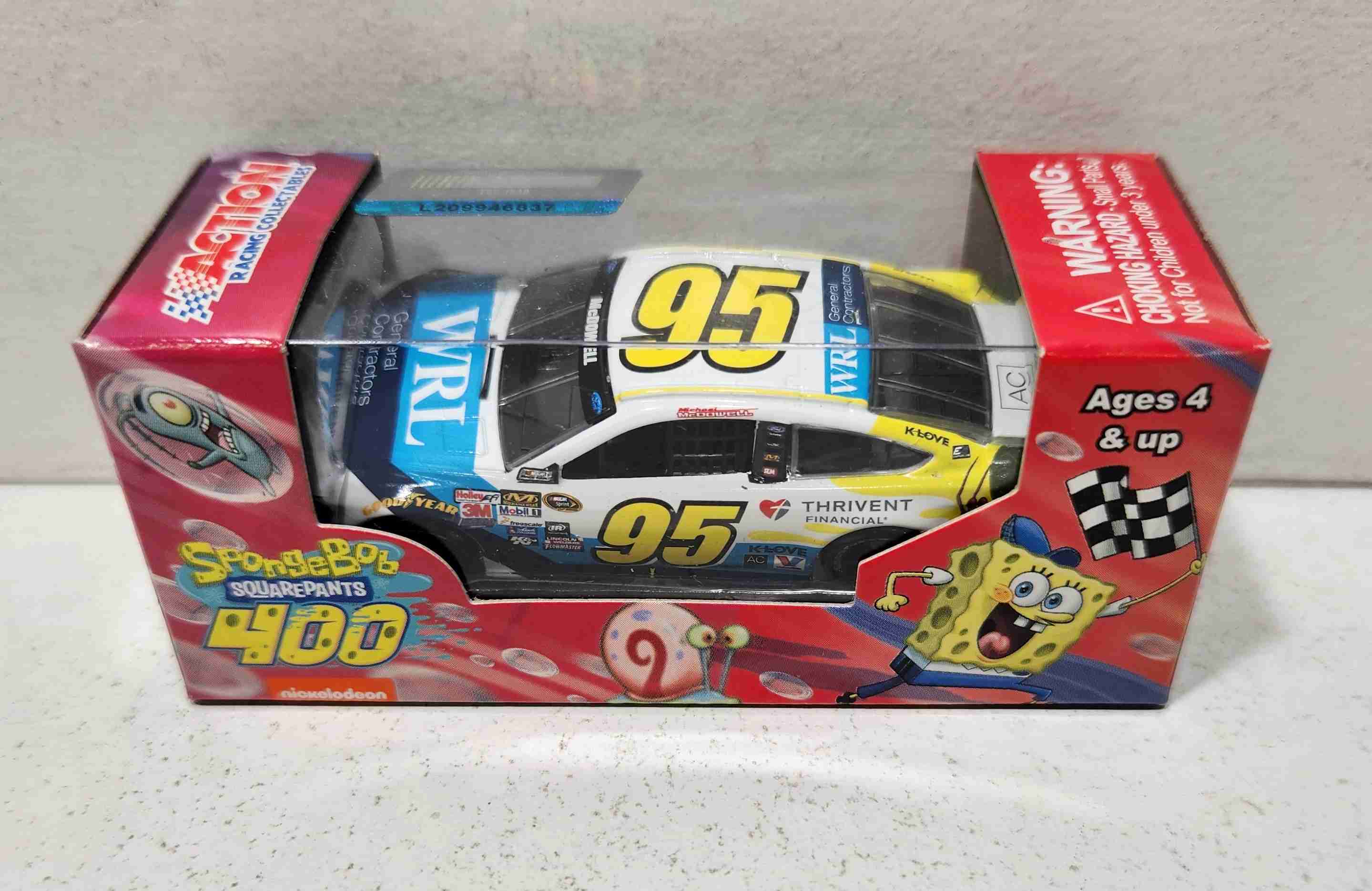 2015 Michael McDowell 1/64th Thrivent "Sponge Bob Larry the Lobster" Pitstop Series Fusion