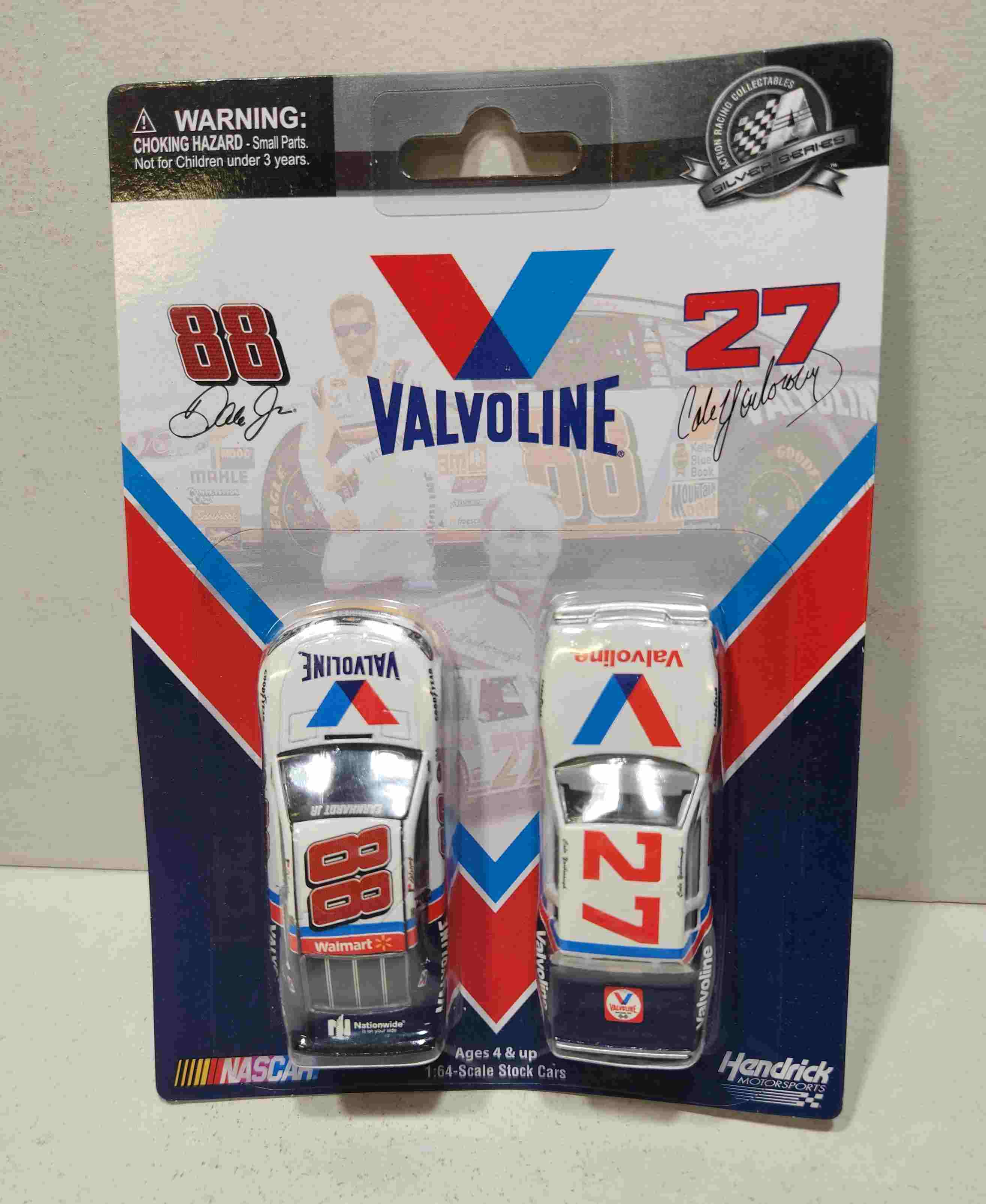 2015 Dale Earnhardt Jr/Cale Yarborough 1/64th Valvoline 2 pack Pitstop Series Chevrolet SS