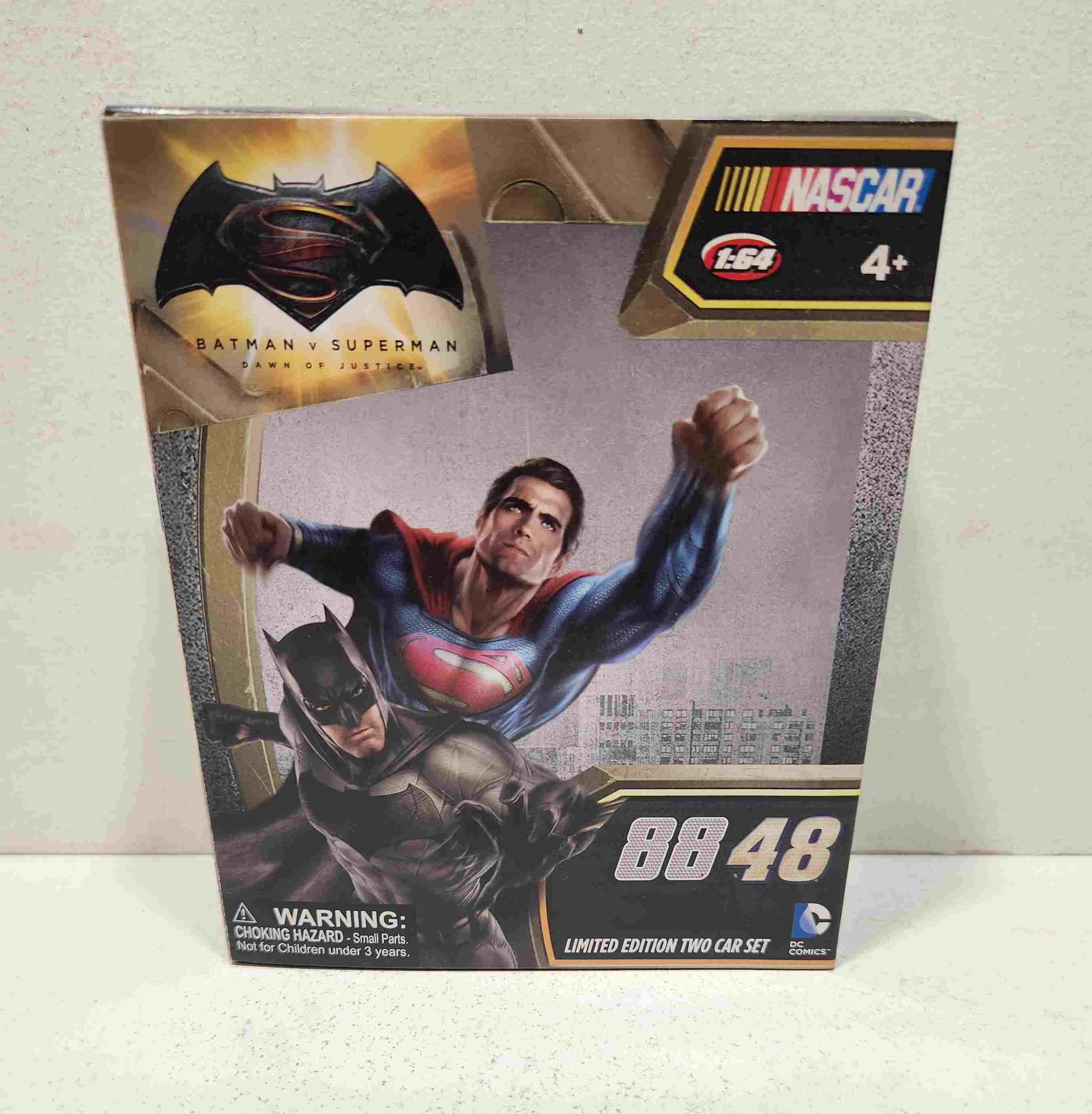 2016 Dale Earnhardt Jr/Jimmie Johnson 1/64th Batman/Superman Pitstop Series 2 Chevrolet SS set