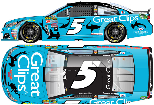 2016 Kasey Kahne 1/64th Great Clips/Shark Week Pitstop Series Chevrolet SS