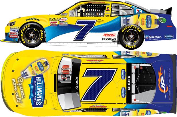 2016 Justin Allgaier 1/64th Hellmann's Squeeze "XFINITY Series" Pitstop Series car