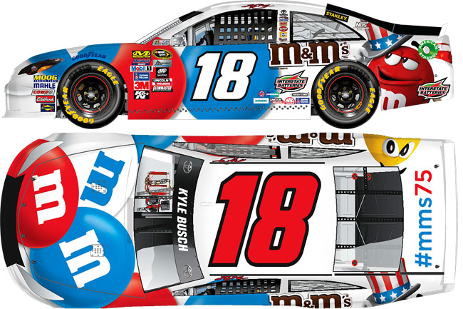 2016 Kyle Busch 1/24th M&M's "Red, White & Blue" car