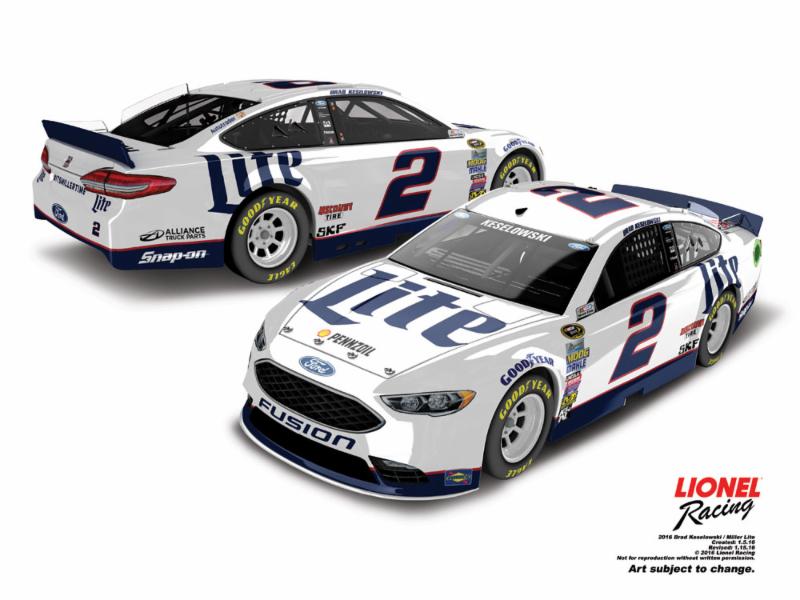 2016 Brad Keselowski 1/24th Miller Lite car