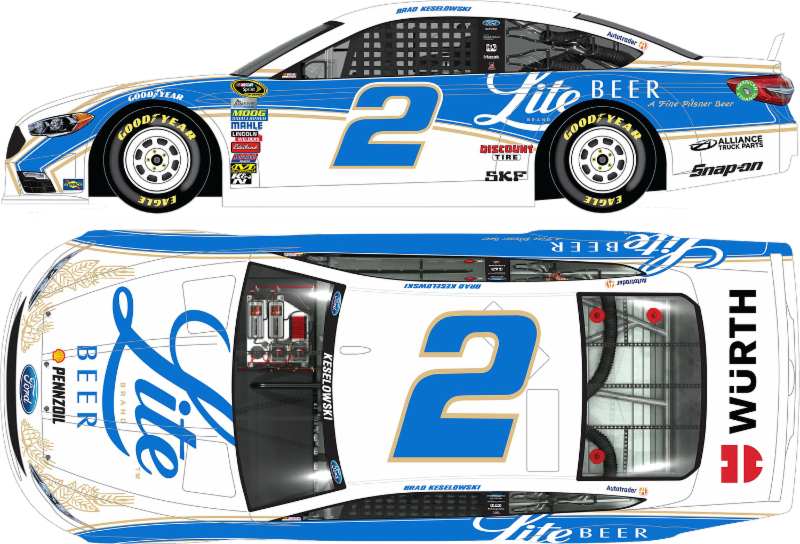 2016 Brad Kesekowski 1/24th Miller Lite "Darlington Throwback" car