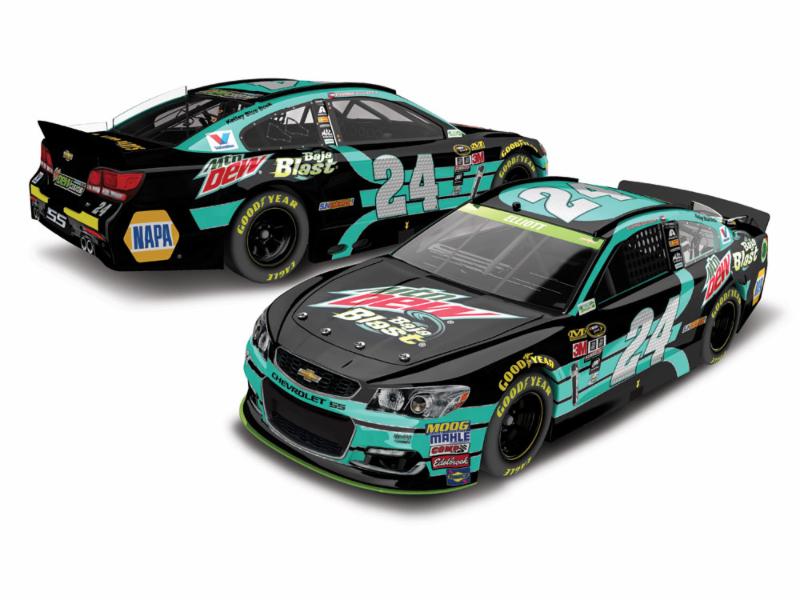 2016 Chase Elliott 1/64th Mountain Dew "Baja Blast" Pitstip Series car