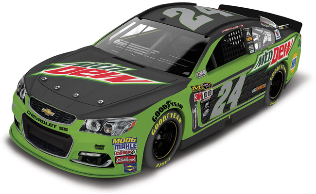 2016 Chase Elliott 1/24th Mountain Dew Chevrolet SS