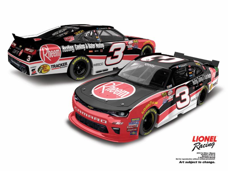 2016 Ty Dillon 1/64th Rheem "Xfinity Series" Pitstop Series car