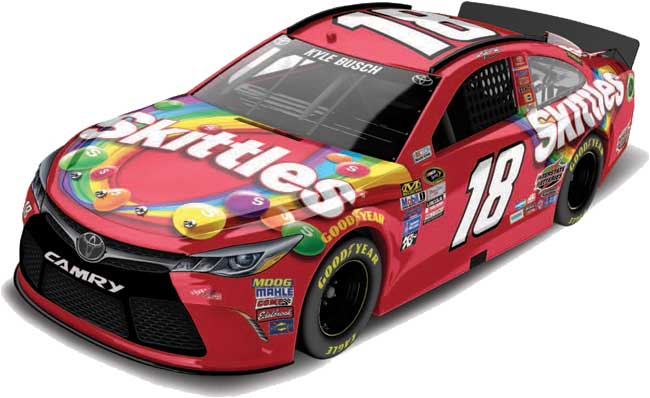 2016 Kyle Busch 1/64th Skittles Pitstop Series car