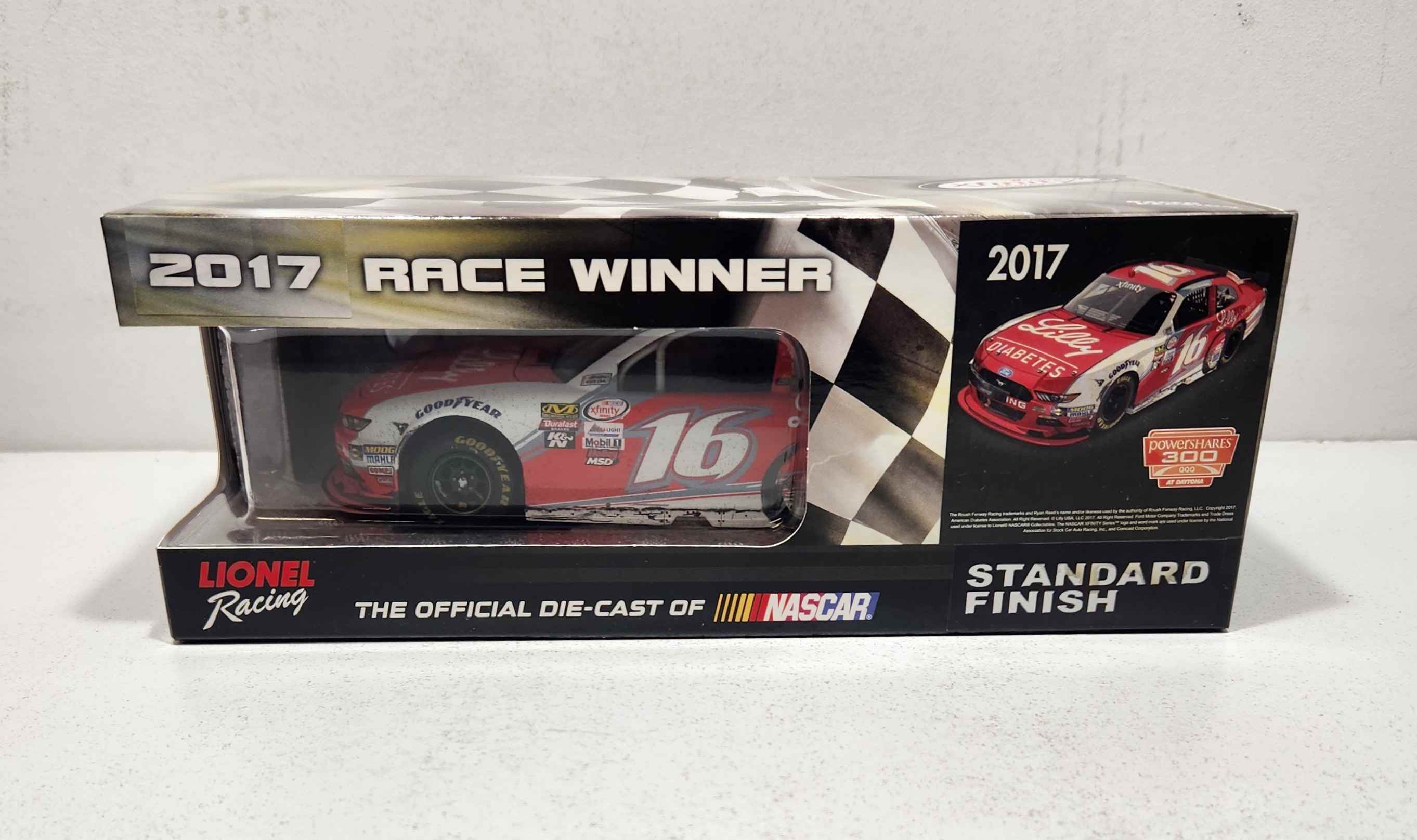 2017 Ryan Reed 1/24th Lilly Diabetes "Daytona Win""Xfinity Series" Gold Series Mustang