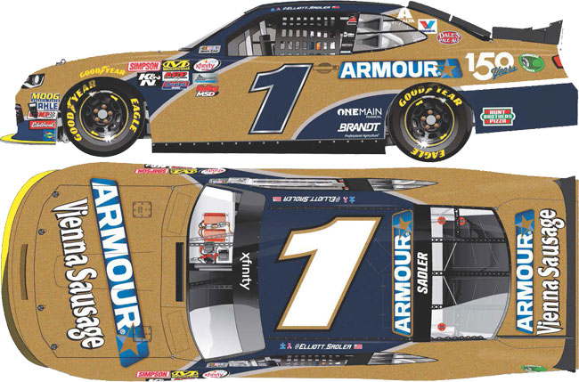 2017 Elliott Sadler 1/64th Armour "150 Anniversary" "Xfinity Series" Pitstop Series car