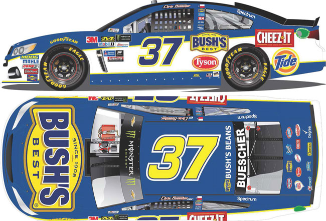 2017 Chris Buescher 1/64th Bush's Beans Pitstop Series car