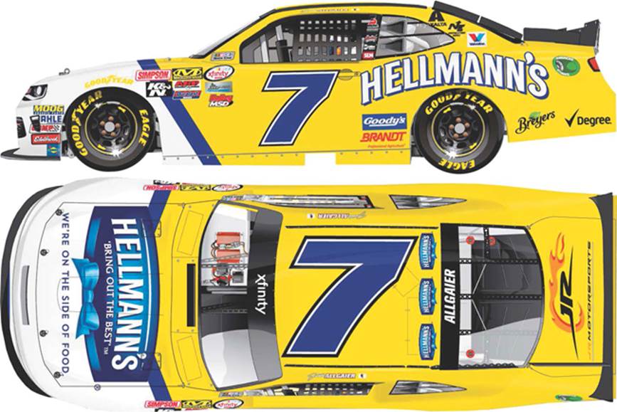 2017 Justin Allgaier 1/64th Hellmann's "Xfinity Series" Pitstop Series car