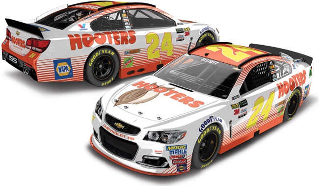 2017 Chase Elliott 1/64th Hooters Pitstop Series car