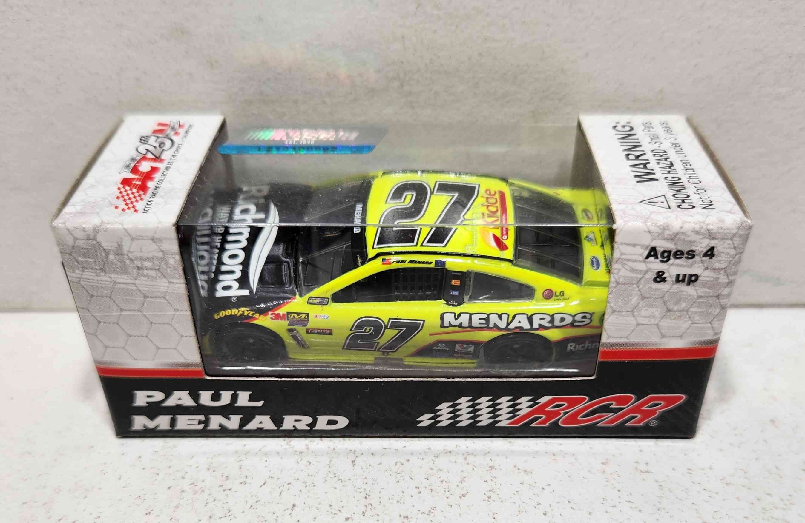 2017 Paul Menard 1/64th Menards/Richmond Water Heaters Pitstop Series Chevrolet SS