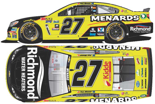 2017 Paul Menard 1/24th Menards/Richmond Water Heaters Chevrolet SS