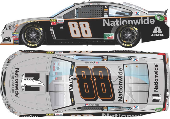2017 Dale Earnhardt Jr 1/24th Nationwide Insurance "Martinsville" "Gray Ghost" Chevrolet SS