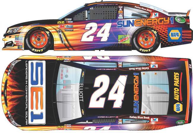 2017 Chase Elliott 1/64th SunEnergy1 Pitstop Series car