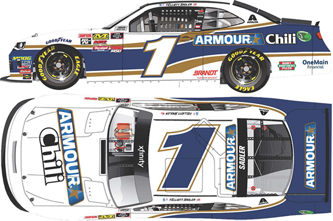 2018 Elliott Sadler 1/64th Armour Chile "Xfinity Series" car