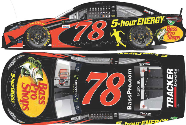 2018 Martin Truex Jr 1/24th Bass Pro Shops/5 Hour Energy hood open Camry