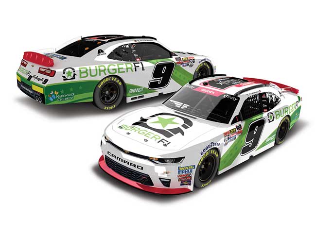 2018 Tyler Reddick 1/24th BurgerFi "Xfinity Champion" hood open Camaro