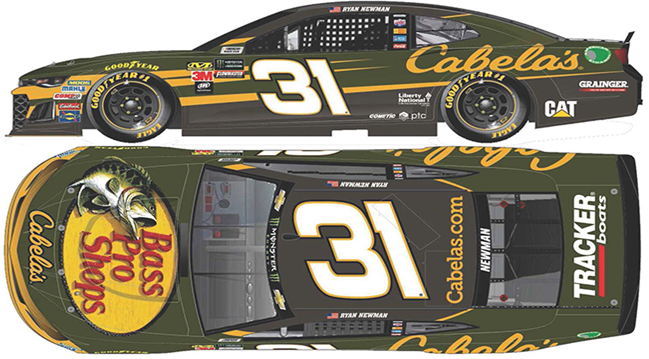 2018 Ryan Newman 1/64th Bass Pro Shops/Cabela's Camaro