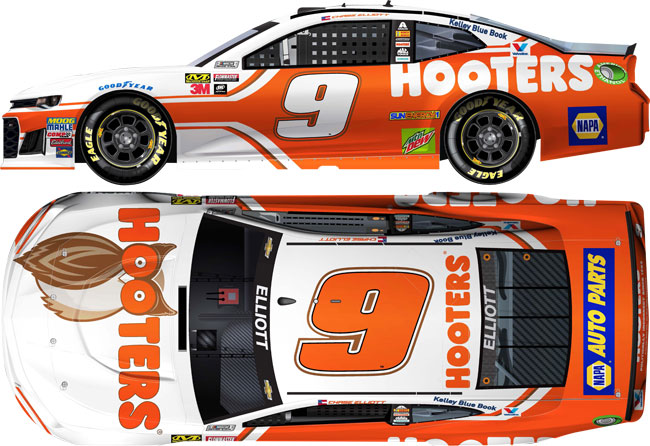 2018 Chase Elliott 1/24th Hooters Elite Camaro