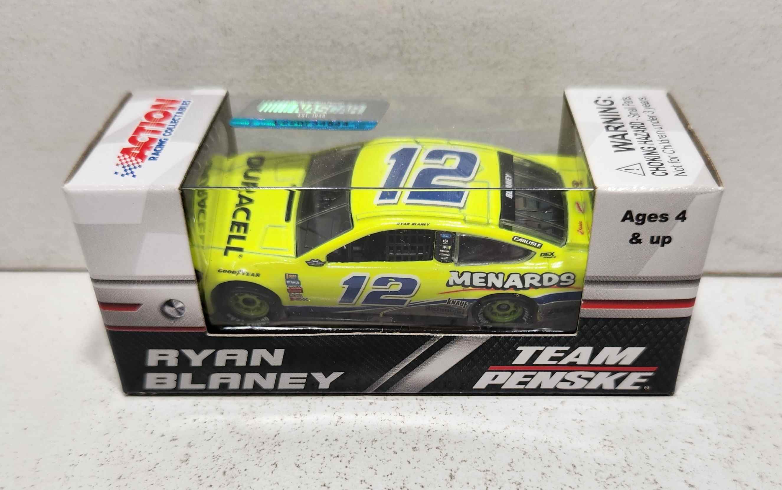 2018 Ryan Blaney 1/64th Duracell/Menards "Darlington Throwback" Fusion